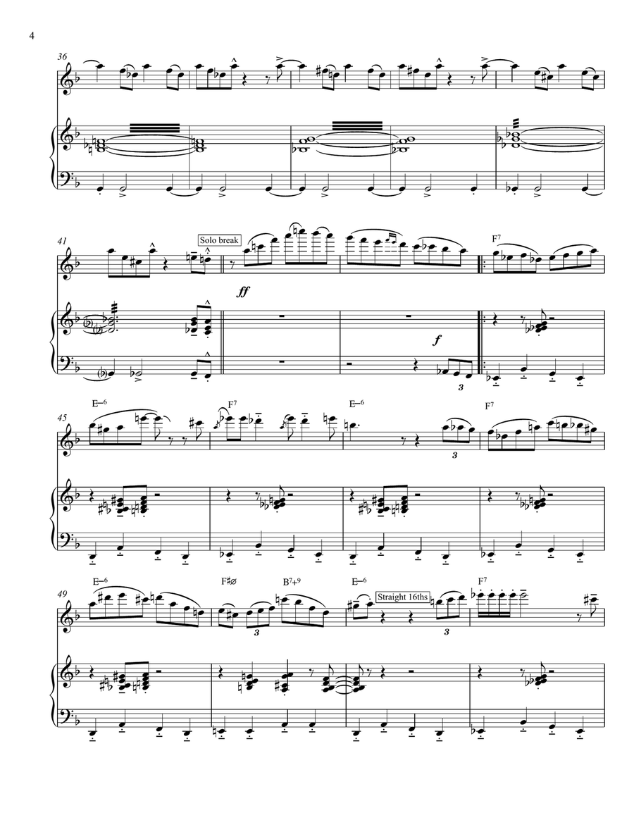 A Night In Tunisia Flute Solo scores gallery preview page 4