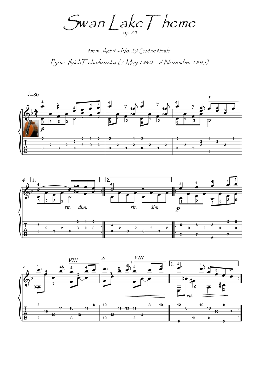 Tchaikovsky guitar clearance