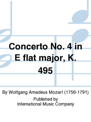 Book cover for Concerto No. 4 In E Flat Major, K. 495 (Horn In E Flat)