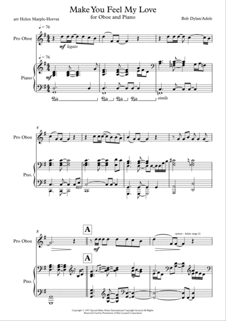 Make You Feel My Love Piano scores gallery preview page 6