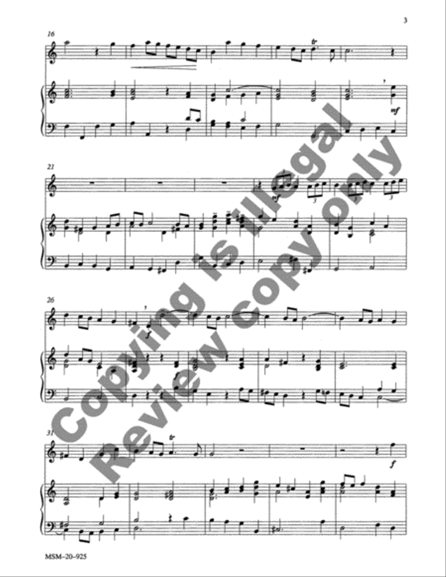 Three Baroque Trumpet Tunes Trumpet Solo scores gallery preview page 3