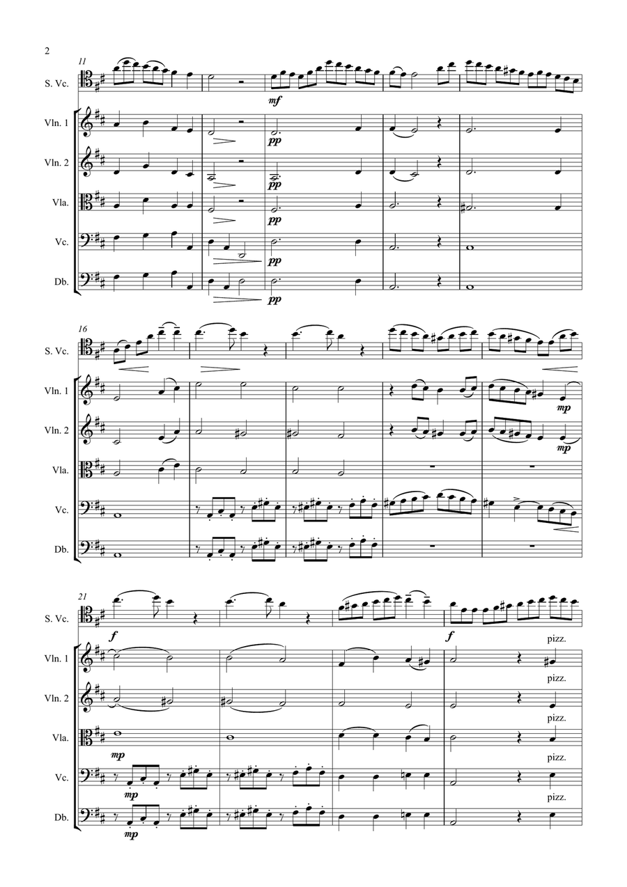 Breval Concerto No. 2 for Cello and String Orchestra String Orchestra scores gallery preview page 3