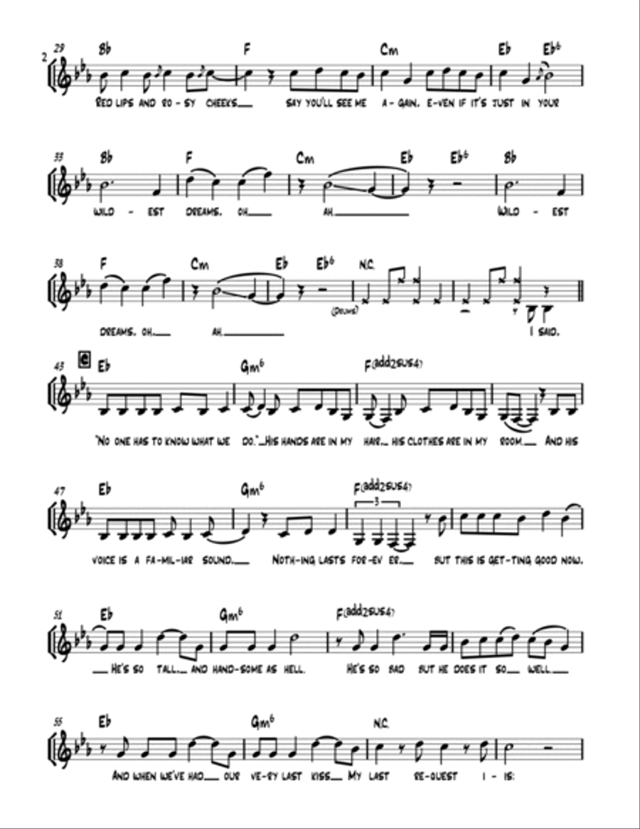Wildest Dreams Large Ensemble scores gallery preview page 3