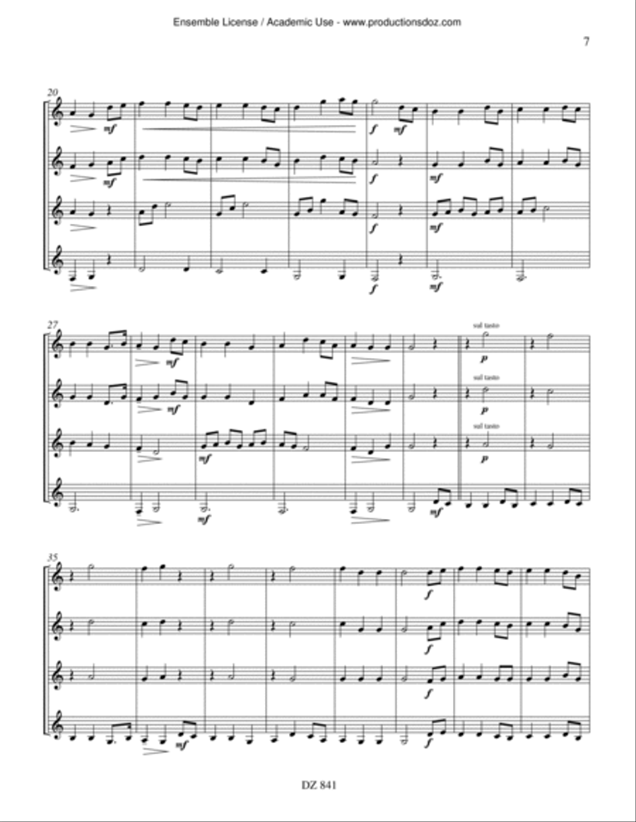 Two Celtic Lullabies Guitar Ensemble scores gallery preview page 6