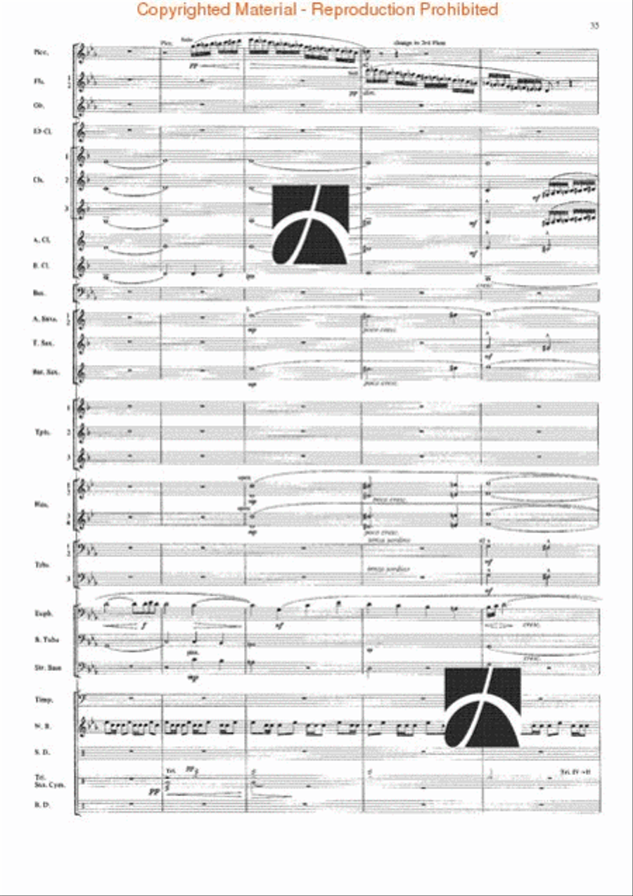 The Seventh Night of July Concert Band scores gallery preview page 32