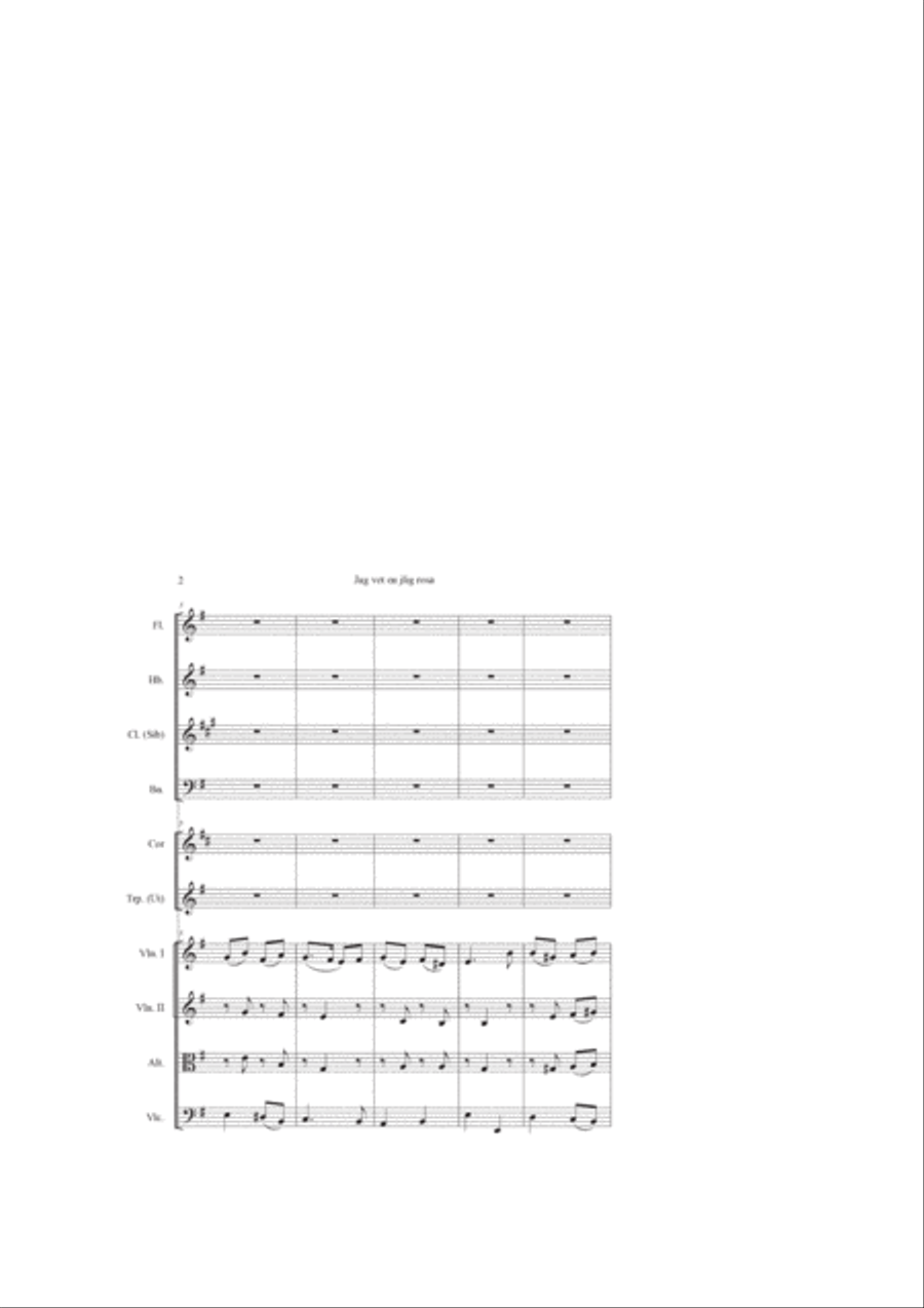 Jag vet en jlig rosa Chamber Orchestra scores gallery preview page 2
