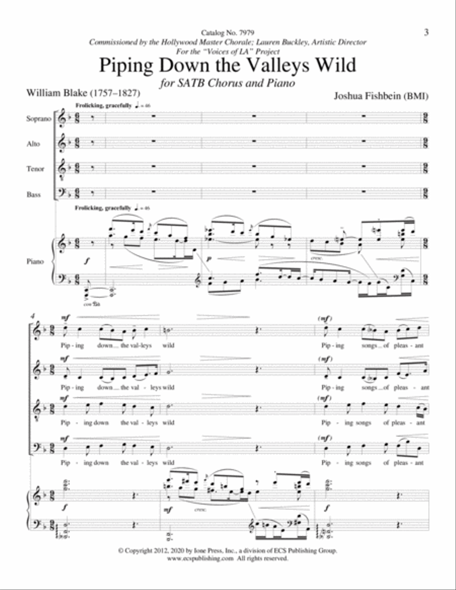 Piping Down the Valleys Wild 4-Part scores gallery preview page 2