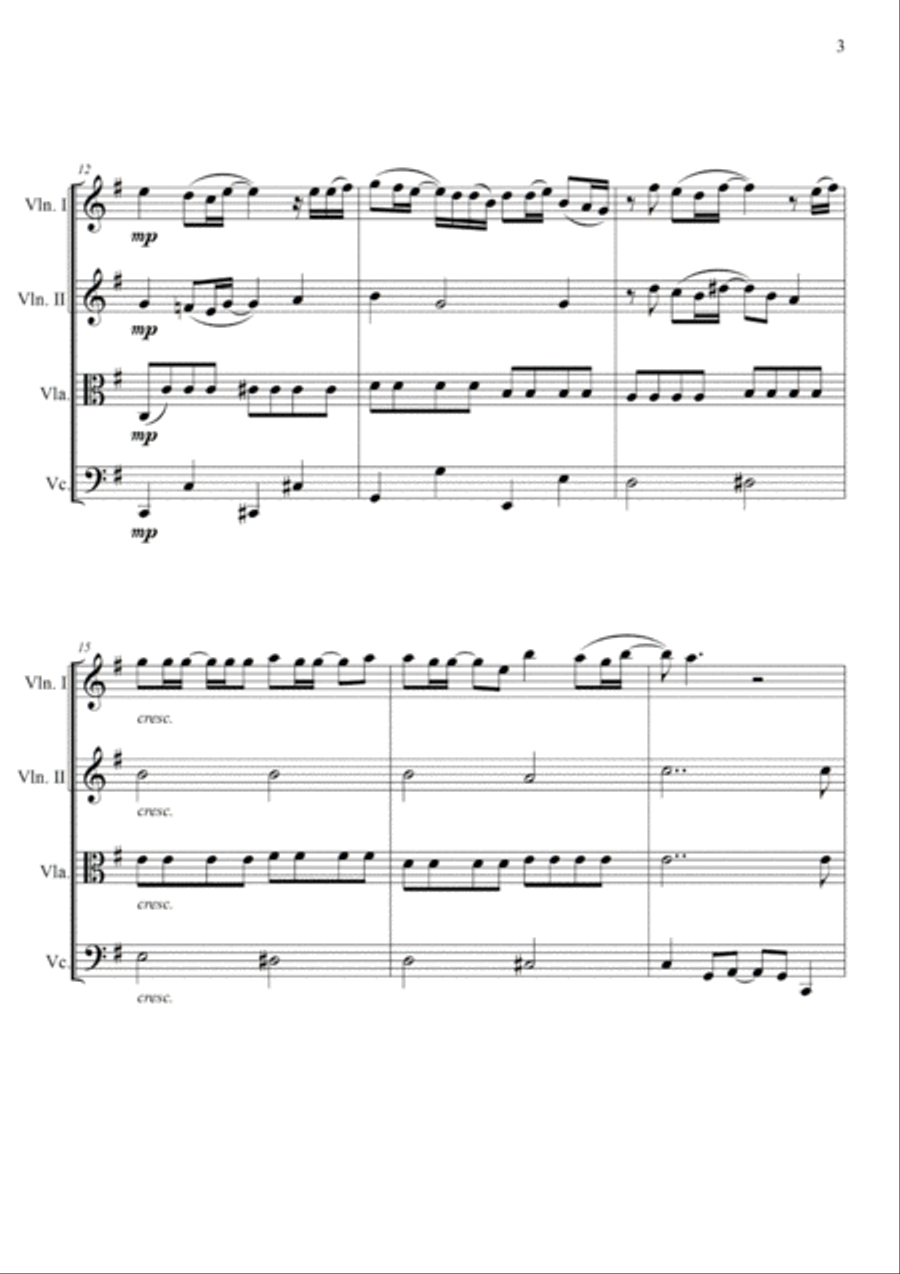 Friends Will Be Friends Friends Will Be Friends String Quartet scores gallery preview page 3