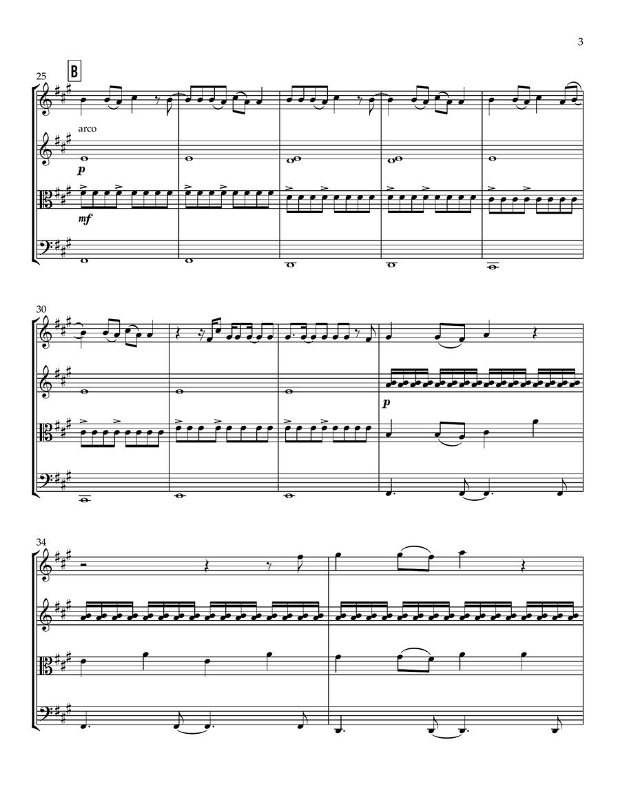 Snow On The Beach String Quartet scores gallery preview page 4