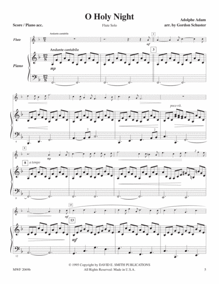 Maj. Christmas Solos-Flute, Vol. 1