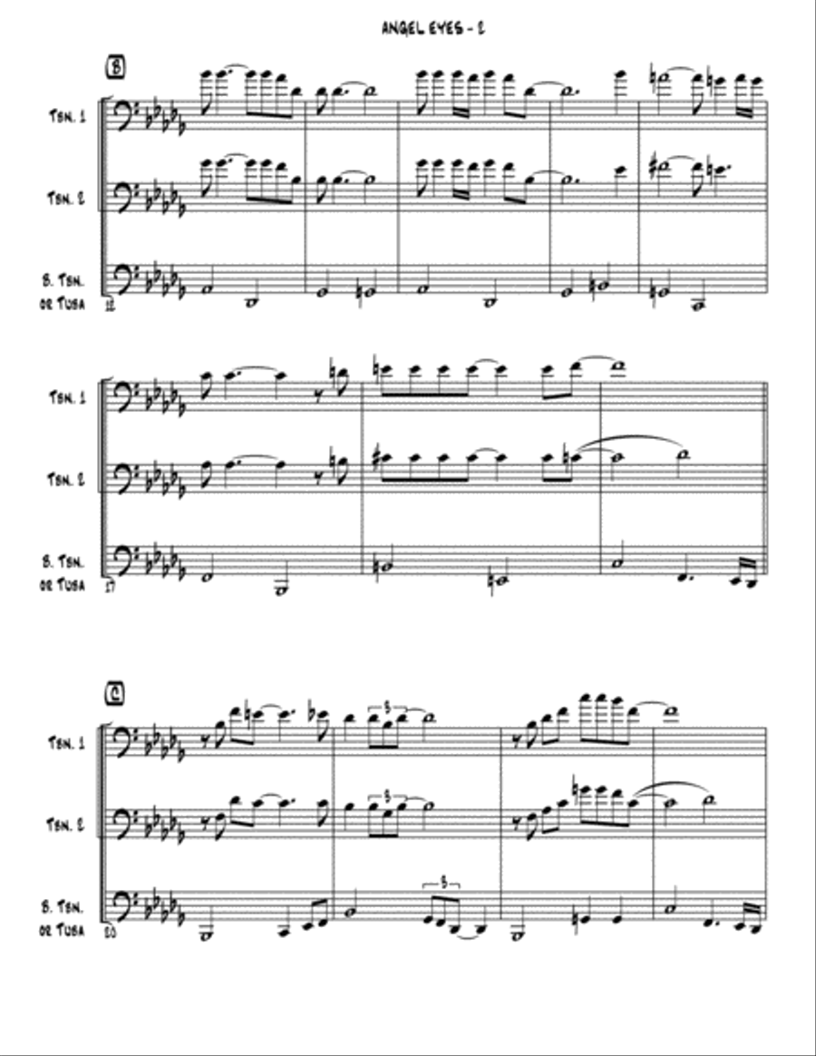 Angel Eyes Angel Eyes Trombone Trio scores gallery preview page 3
