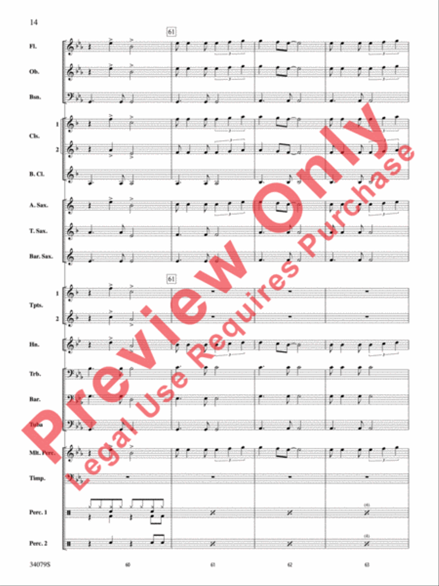 Animal Animal Concert Band scores gallery preview page 15
