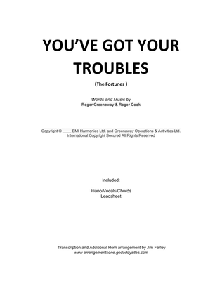Book cover for You've Got Your Troubles