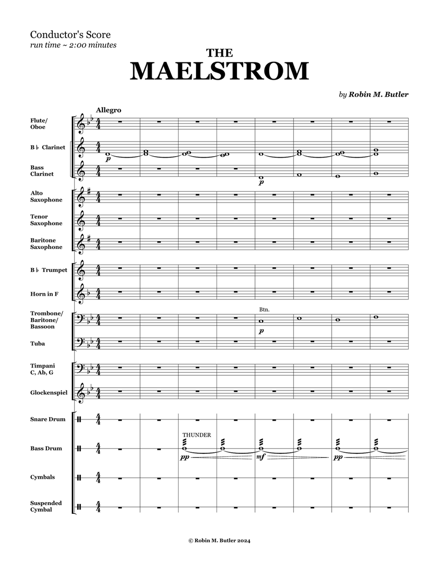 The Maelstrom - Grade 1 Concert Band Concert Band scores gallery preview page 5