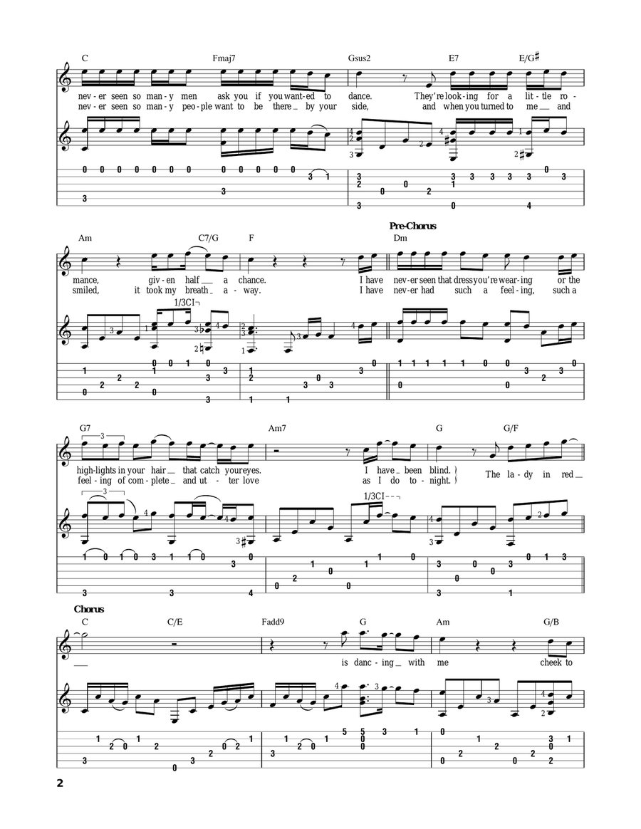 The Lady In Red Acoustic Guitar scores gallery preview page 2