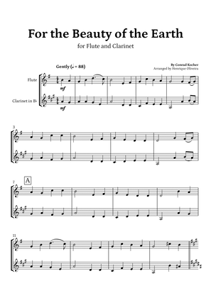 For the Beauty of the Earth (for Flute and Clarinet) - Easter Hymn