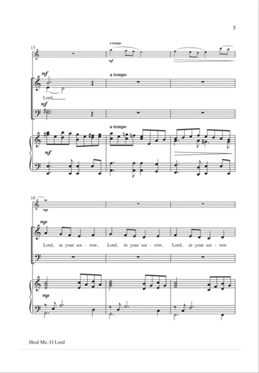 Heal Me, O Lord 4-Part scores gallery preview page 6