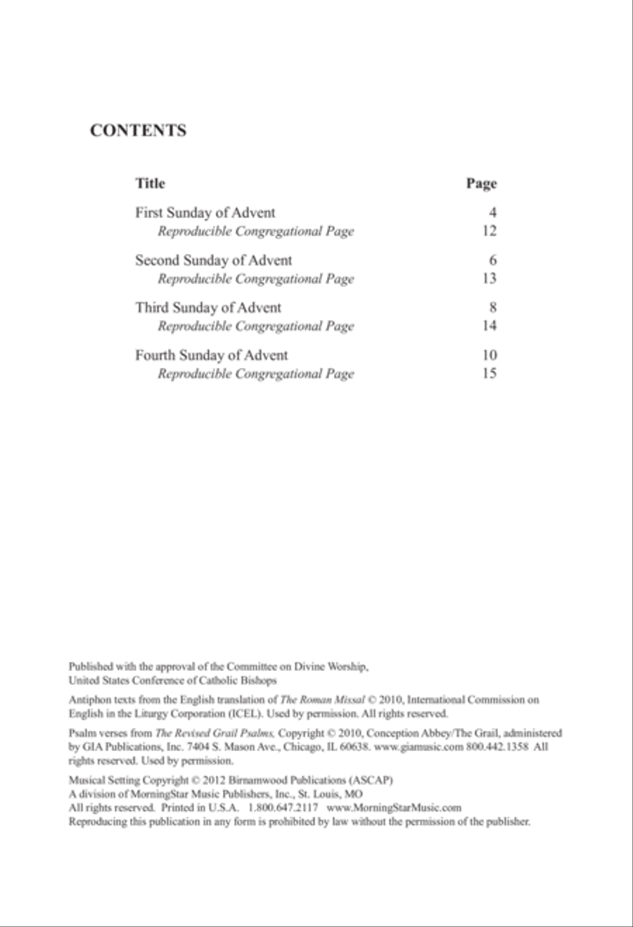 Entrance Antiphons for the Advent Season 4-Part scores gallery preview page 2