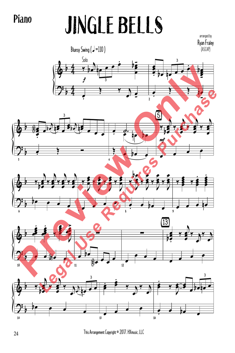 Charting the Course Christmas Collection, Piano Book Jazz Ensemble scores gallery preview page 5