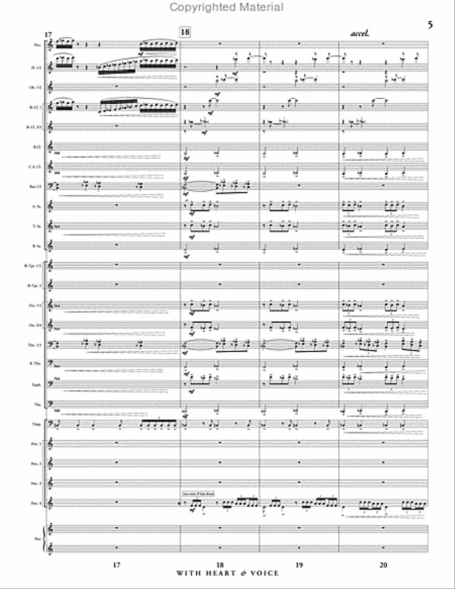 With Heart and Voice (score only) Concert Band scores gallery preview page 6