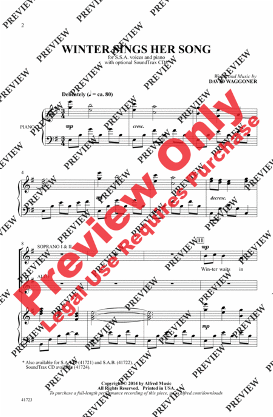Winter Sings Her Song Winter Sings Her Song Women's Choir scores gallery preview page 2