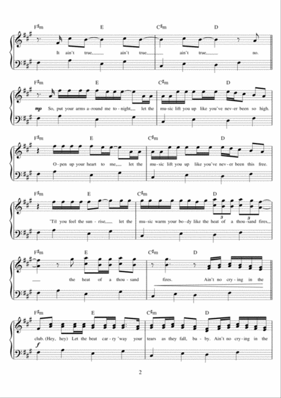 Crying In The Club Crying In The Club Easy Piano scores gallery preview page 2