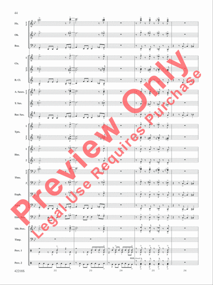Tower of Power Greatest Hits Concert Band scores gallery preview page 45