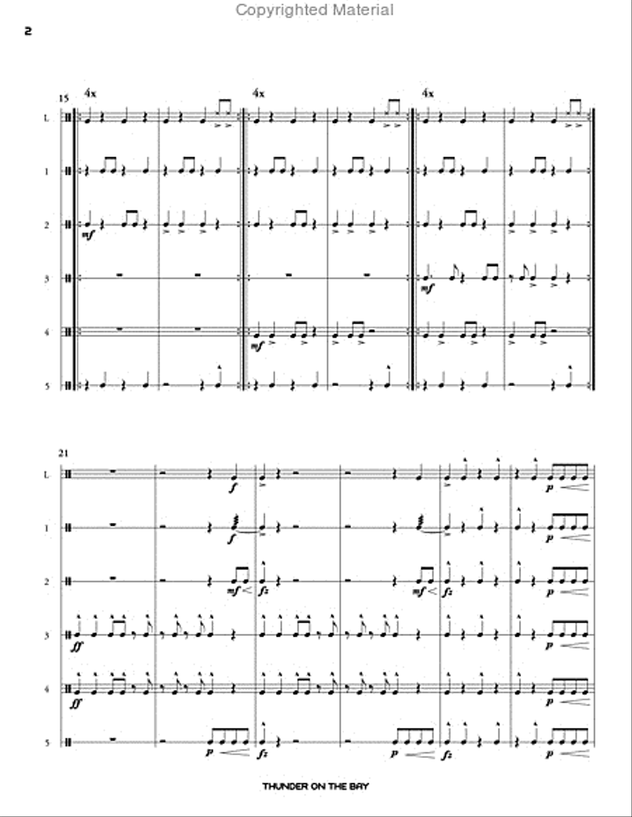 Thunder on the Bay Percussion Ensemble scores gallery preview page 3
