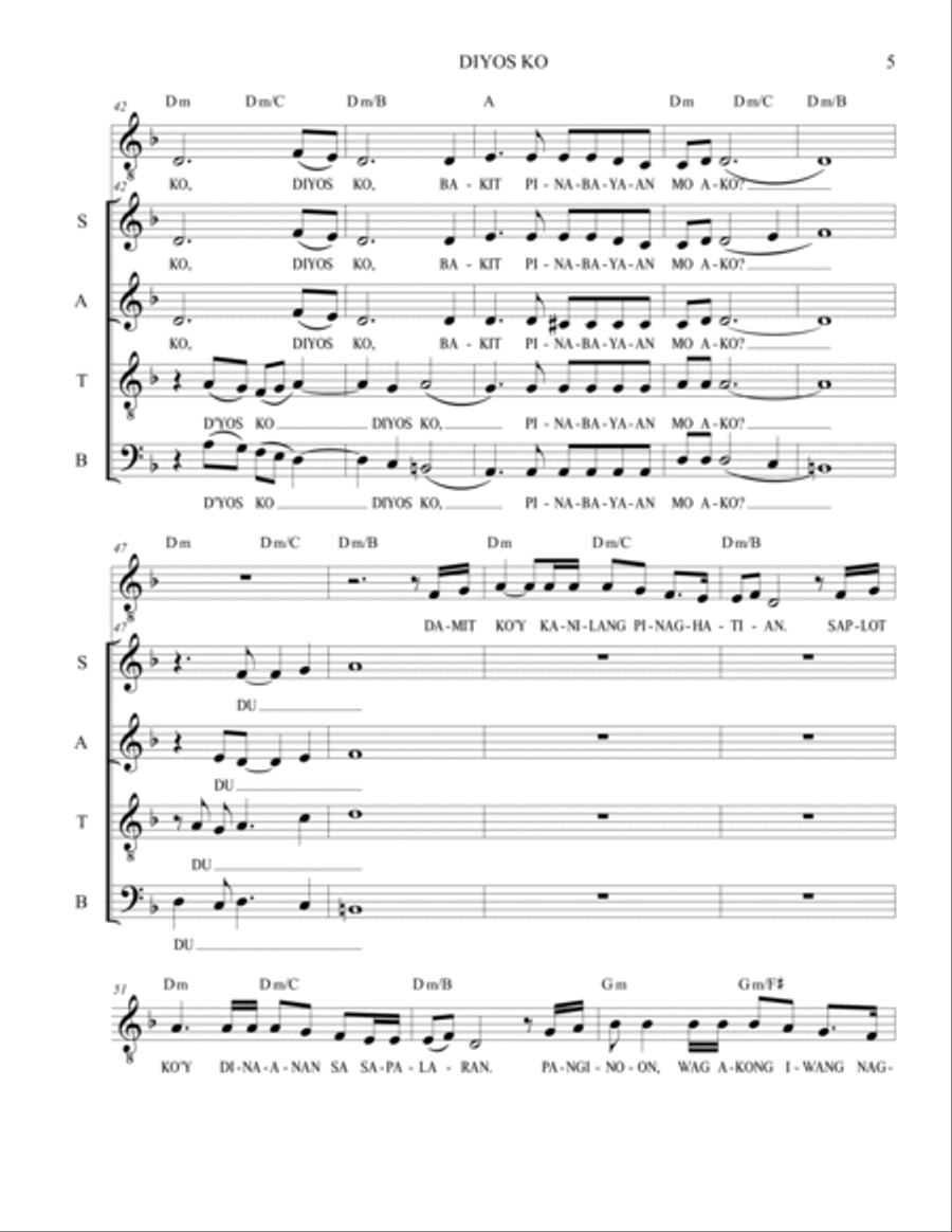 Diyos Ko 4-Part scores gallery preview page 5