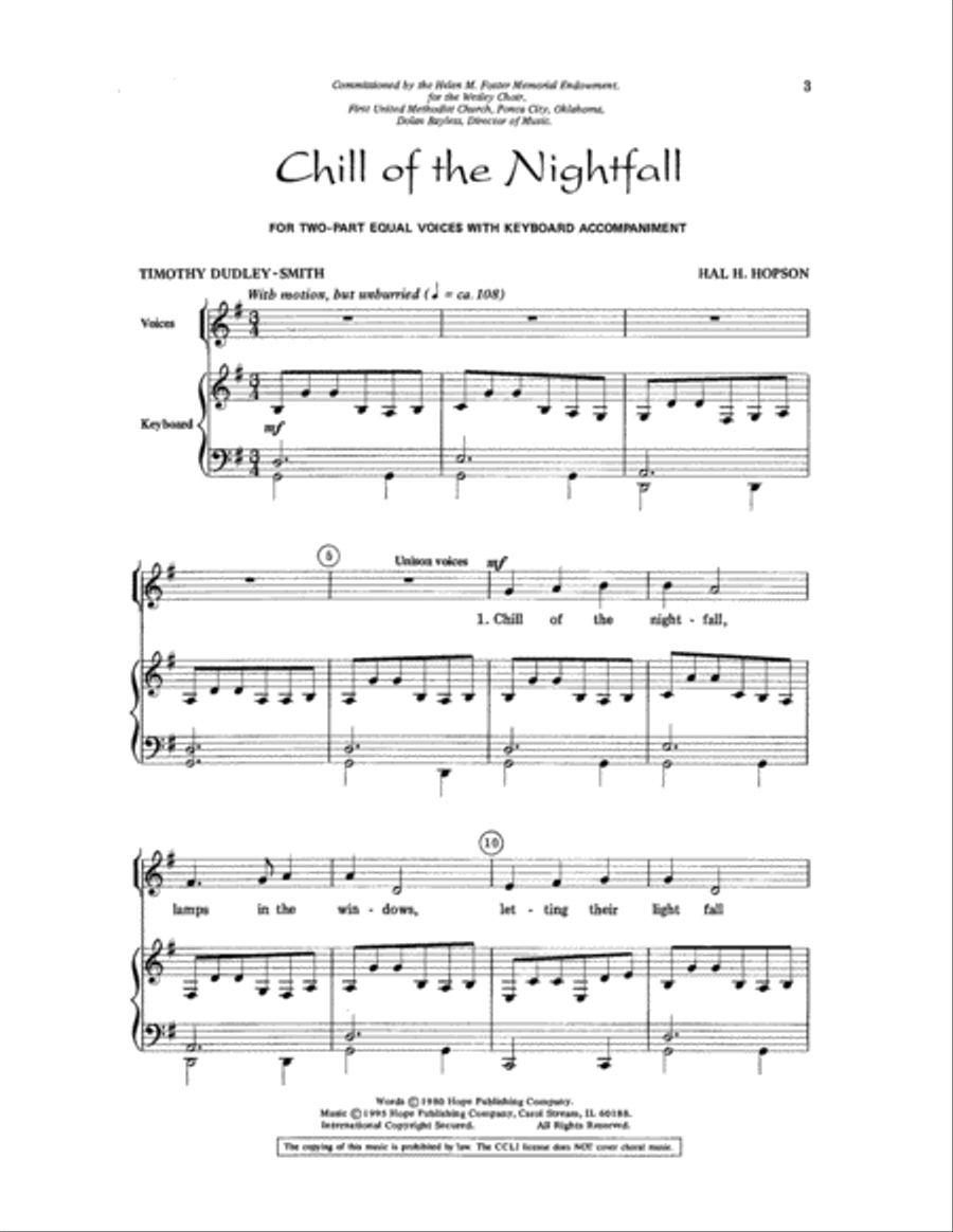 Chill of the Nightfall 2-Part scores gallery preview page 3