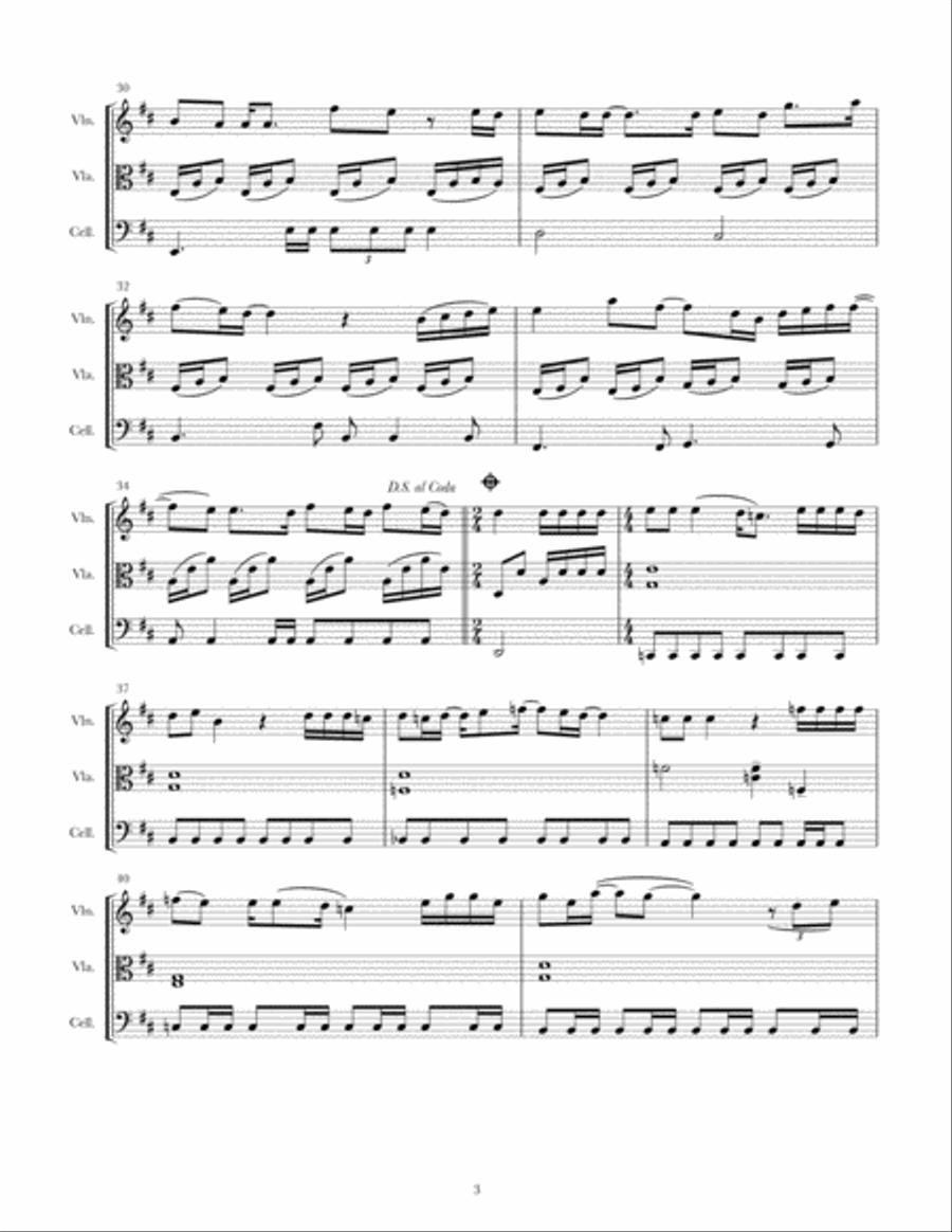 I Don't Want To Miss A Thing String Trio scores gallery preview page 3