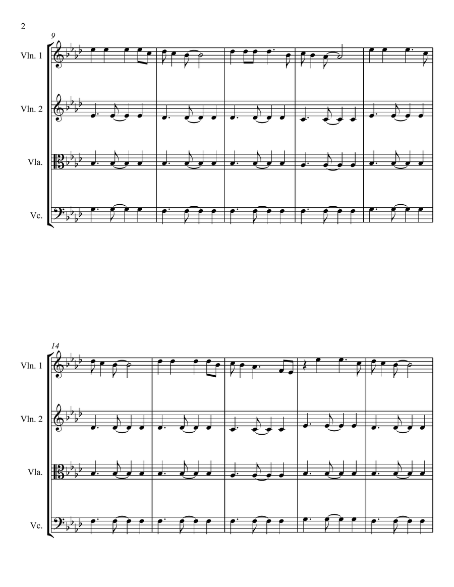 Clocks String Quartet scores gallery preview page 2