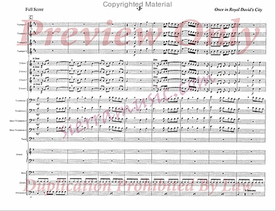 Once In Royal David's City Jazz Ensemble scores gallery preview page 4