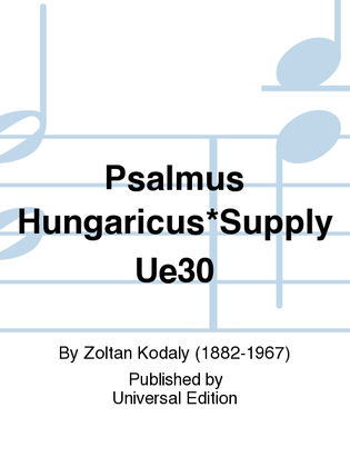 Psalmus Hungaricus*Supply Ue30