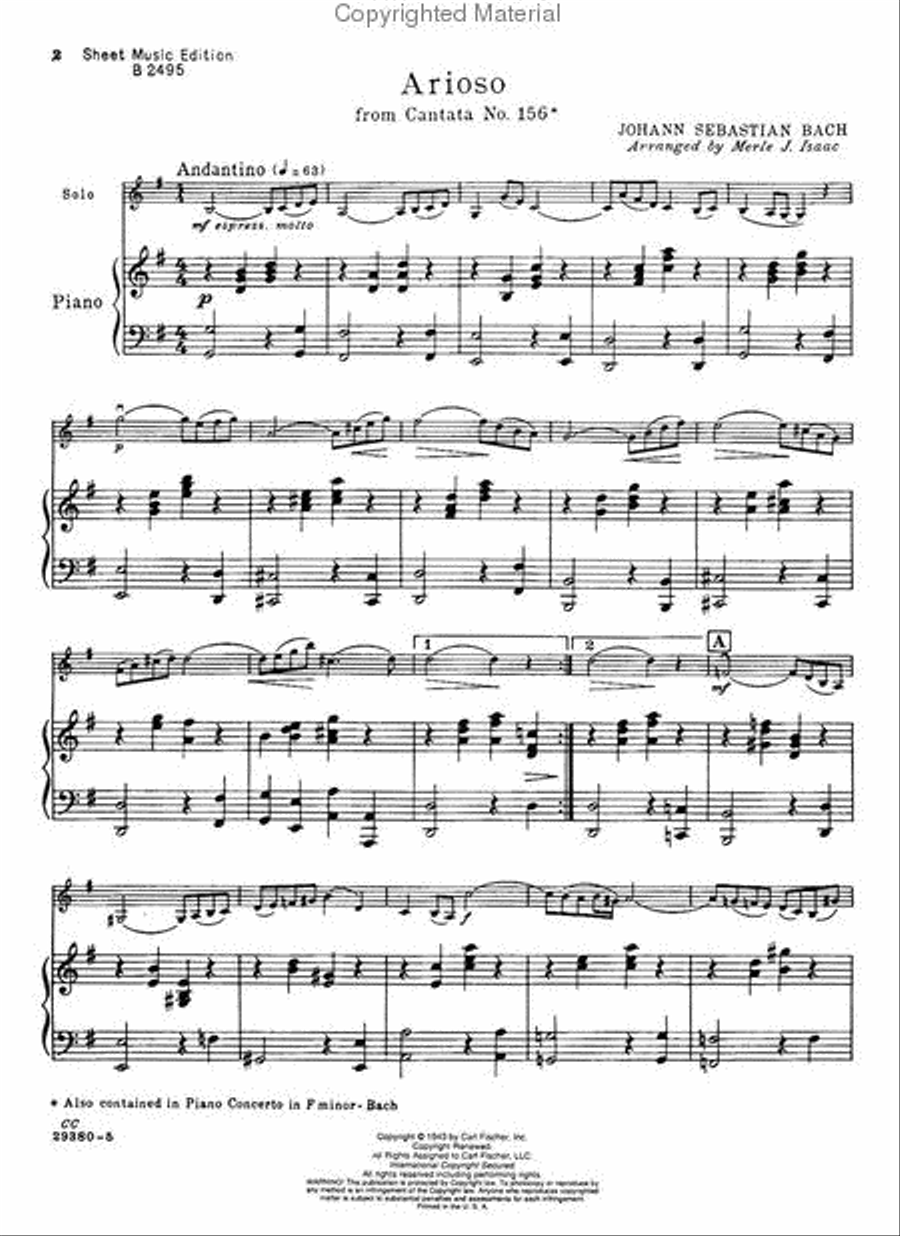 Arioso Arioso Violin Solo scores gallery preview page 2