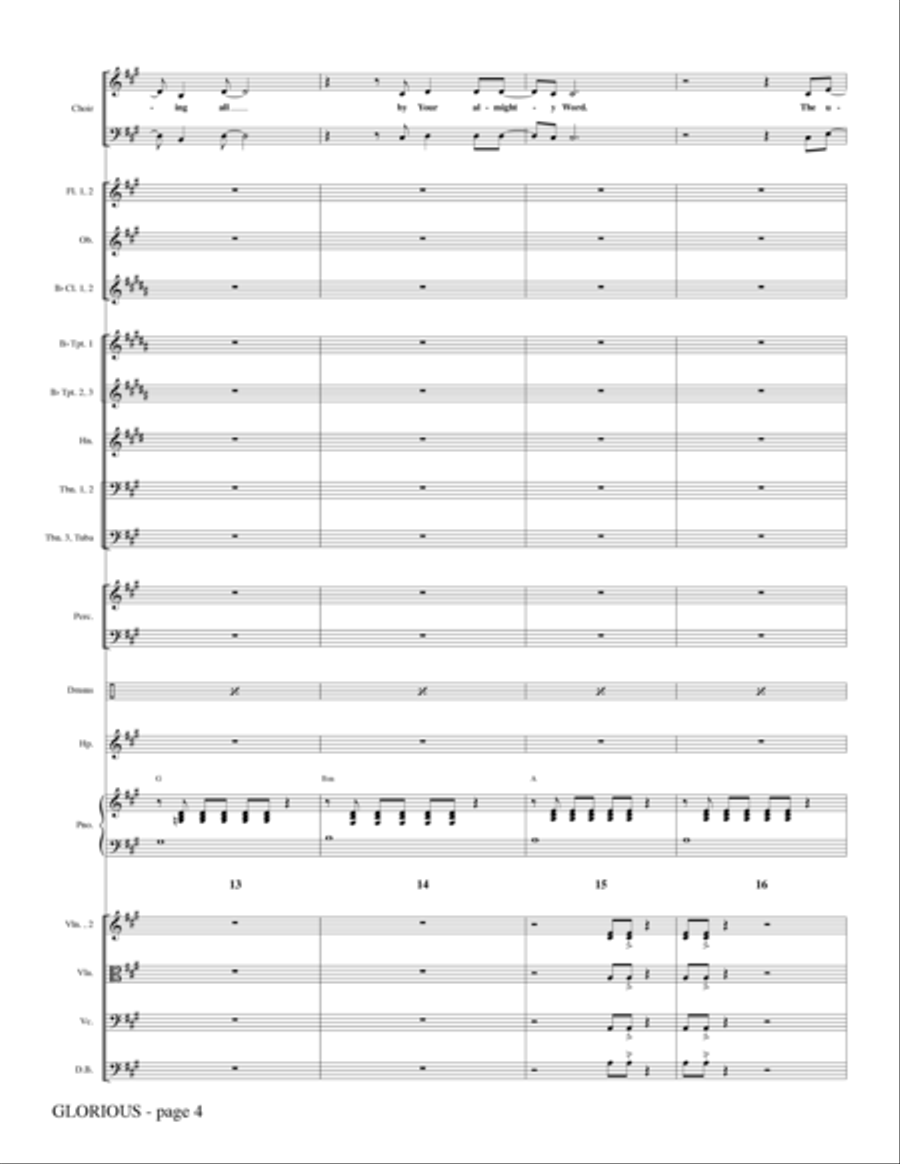 Glorious - Full Score Choir scores gallery preview page 4