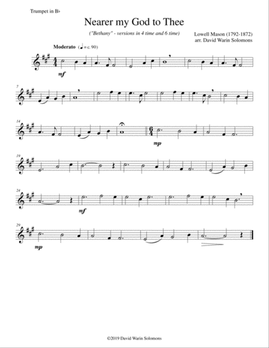 Nearer my God to Thee (Bethany) for brass quartet Brass Quartet scores gallery preview page 3
