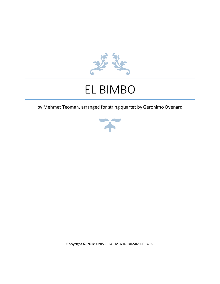El Bimbo String Quartet scores gallery preview page 1