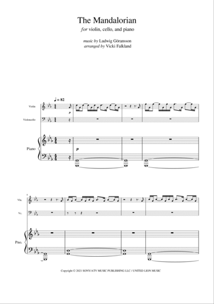 The Mandalorian Piano Trio scores gallery preview page 2
