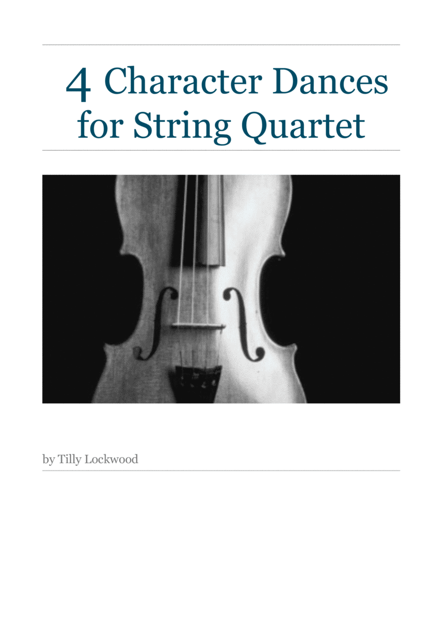 4 Character Dances for String Quartet String Quartet scores gallery preview page 1