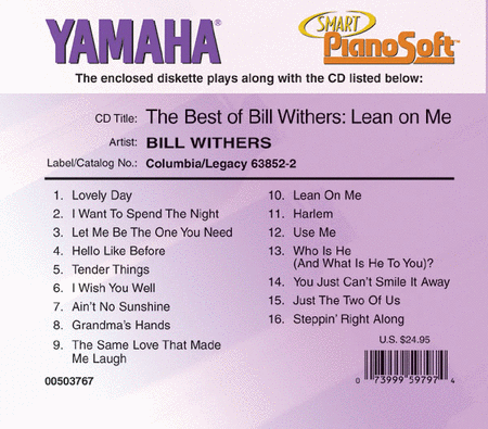 The Best of Bill Withers - Lean on Me - Piano Software