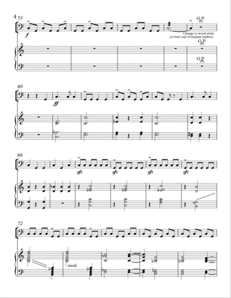 Concertino For Timpani & Piano Piano Accompaniment scores gallery preview page 3