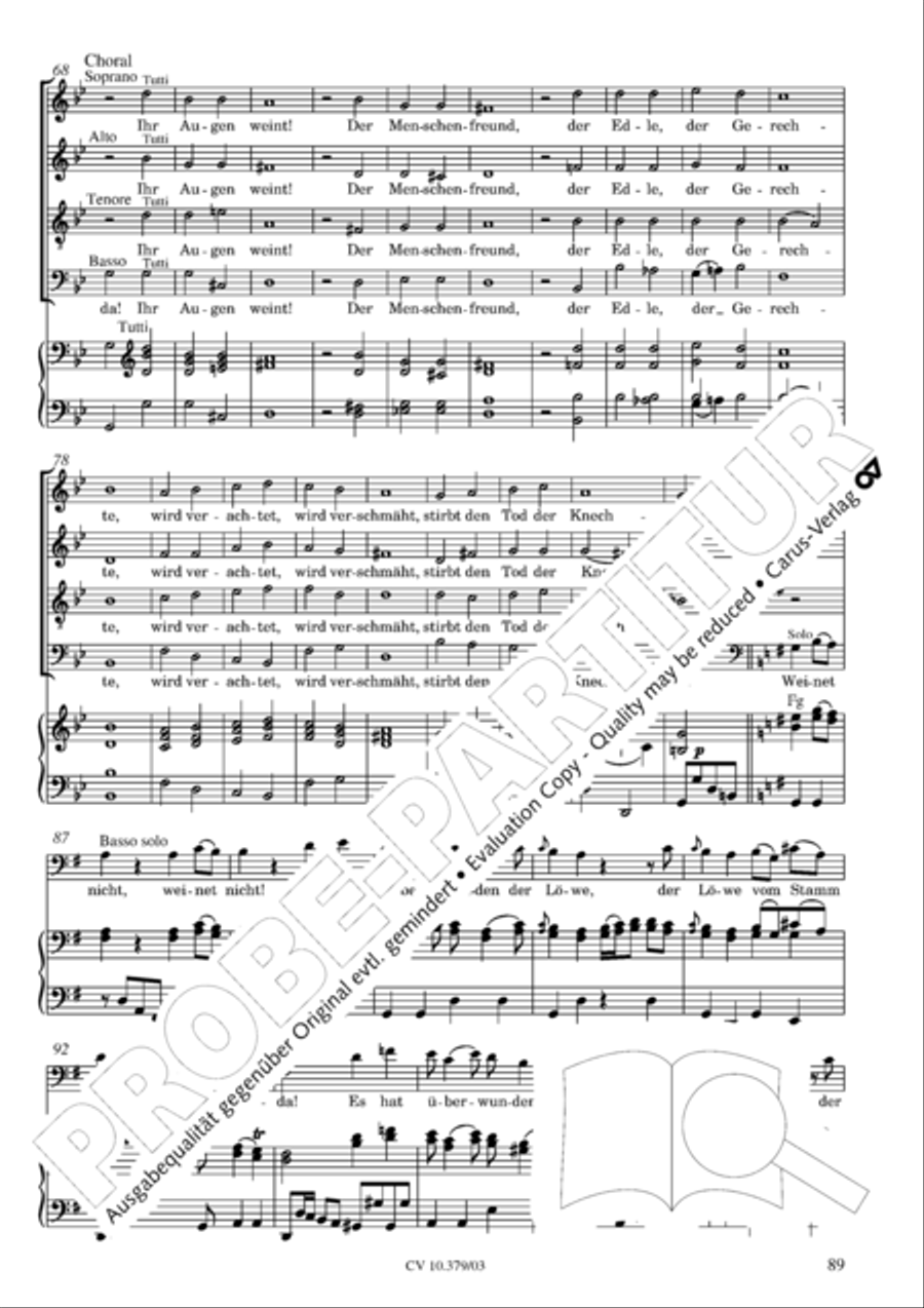 Der Tod Jesu 4-Part scores gallery preview page 90