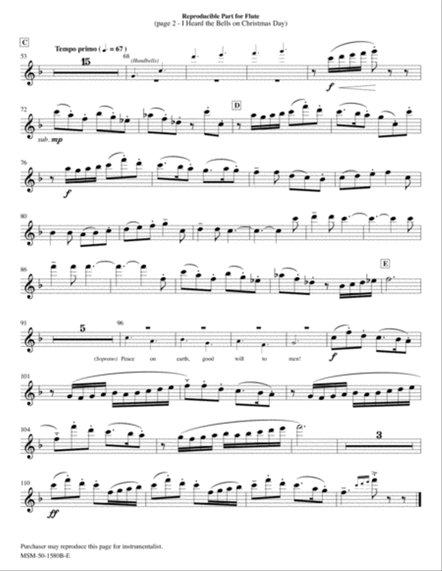 I Heard the Bells on Christmas Day Choir scores gallery preview page 2
