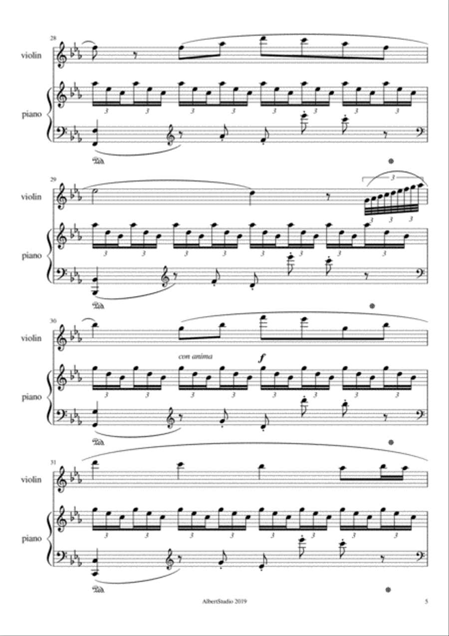 Under the moon Under the moon Violin Solo scores gallery preview page 5