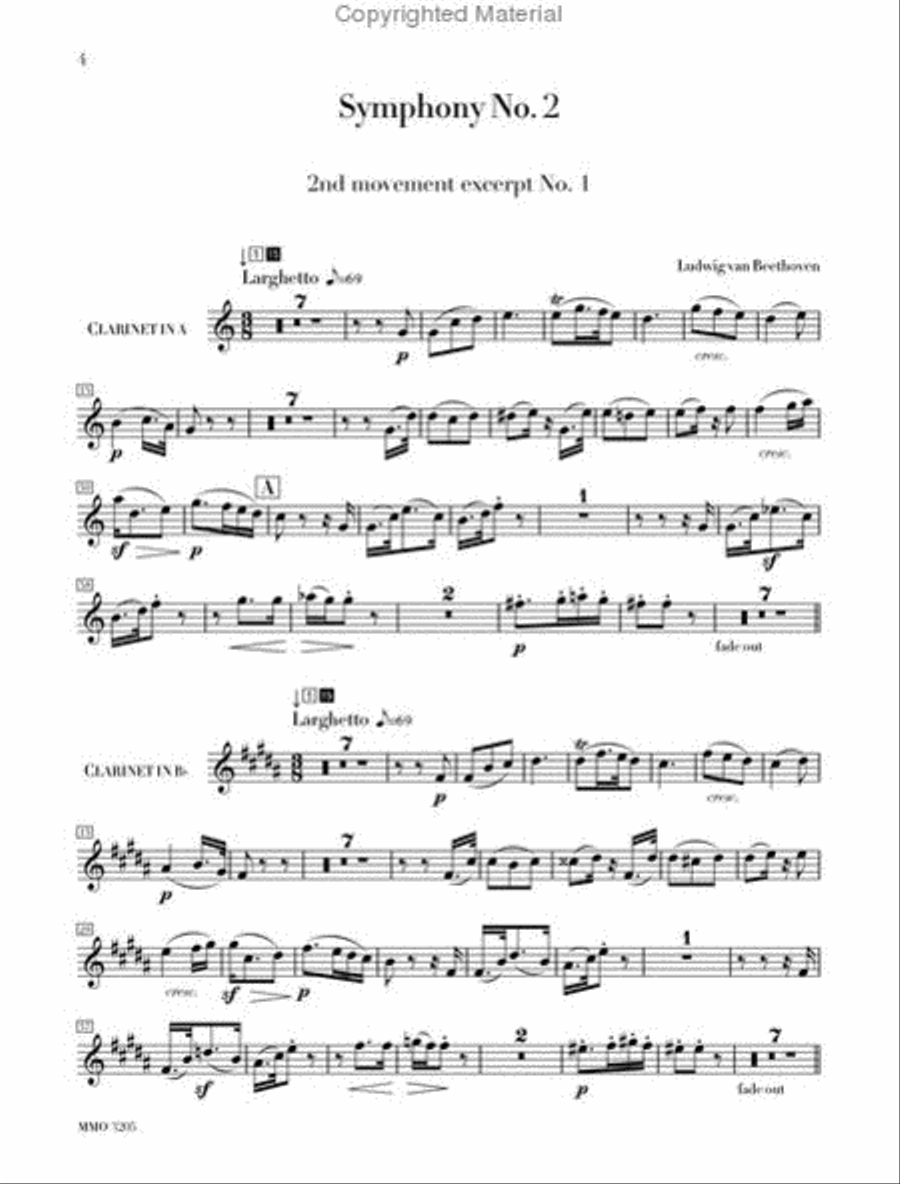 First Chair Clarinet Solos - Orchestral Excerpts Clarinet Solo scores gallery preview page 2