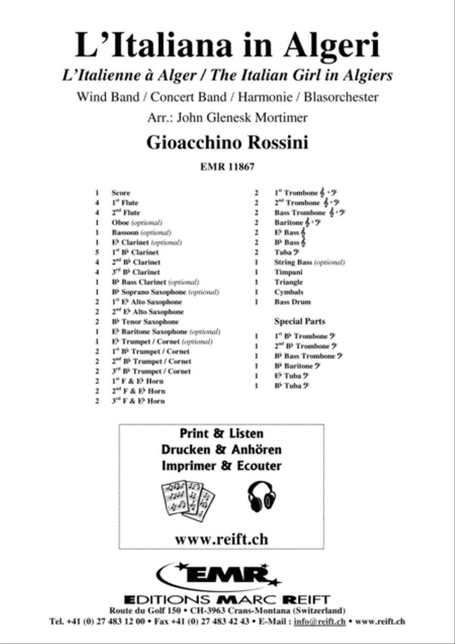 L'Italiana in Algeri Concert Band scores gallery preview page 2