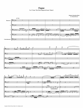 Fugue 17 from Well-Tempered Clavier, Book 1 (Bassoon Quintet)