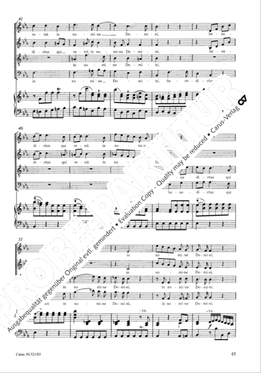 Requiem in C minor 4-Part scores gallery preview page 52