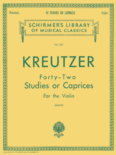 42 Studies Or Caprices - Violin by Rodolphe Kreutzer Violin - Sheet Music